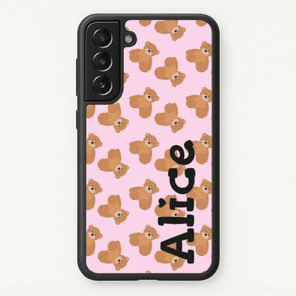 Teddy Bear Pattern - Personalised Christmas   - Christmas Phone Case for Galaxy S21