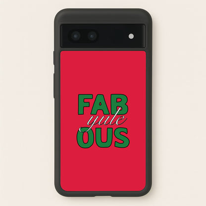 Fab-Yule-Ous Red - Christmas Puns  - Christmas Puns Phone Case for Google Pixel 6a