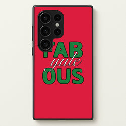 Fab-Yule-Ous Red - Christmas Puns  - Christmas Puns Phone Case for Galaxy S24 Ultra