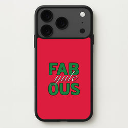 Fab-Yule-Ous Red - Christmas Puns Phone Case for iPhone 17 Pro