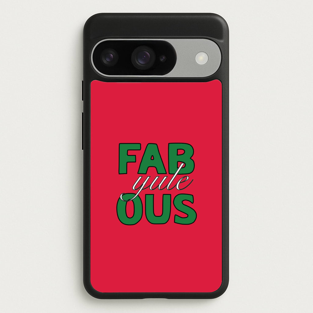 Fab-Yule-Ous Red - Christmas Puns Phone Case for Google Pixel 10 / 10 Pro