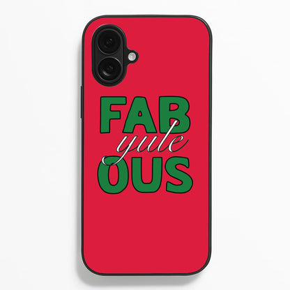 Fab-Yule-Ous Red - Christmas Puns  - Christmas Puns Phone Case for iPhone 16 Plus