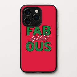 Fab-Yule-Ous Red - Christmas Puns  - Christmas Puns Phone Case for iPhone 15 Pro