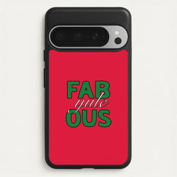 Fab-Yule-Ous Red - Christmas Puns  - Christmas Puns Phone Case for Google Pixel 9 Pro XL