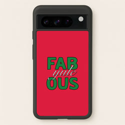 Fab-Yule-Ous Red - Christmas Puns  - Christmas Puns Phone Case for Google Pixel 8 Pro
