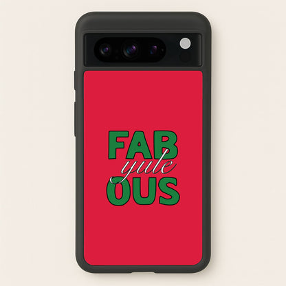 Fab-Yule-Ous Red - Christmas Puns  - Christmas Puns Phone Case for Google Pixel 8 Pro