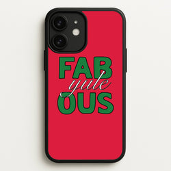 Fab-Yule-Ous Red - Christmas Puns  - Christmas Puns Phone Case for iPhone 11
