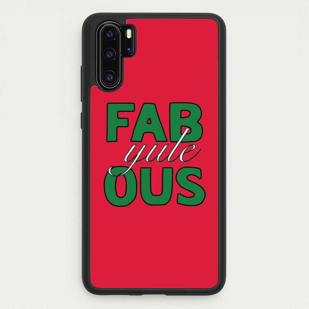 Fab-Yule-Ous Red - Christmas Puns  - Christmas Puns Phone Case for Huawei P30 Pro
