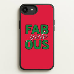 Fab-Yule-Ous Red - Christmas Puns  - Christmas Puns Phone Case for iPhone 6 Plus / 7 Plus / 8 Plus