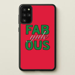 Fab-Yule-Ous Red - Christmas Puns  - Christmas Puns Phone Case for Galaxy S20 Plus
