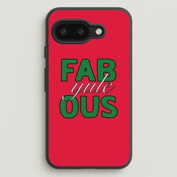 Fab-Yule-Ous Red - Christmas Puns  - Christmas Puns Phone Case for Google Pixel 9a