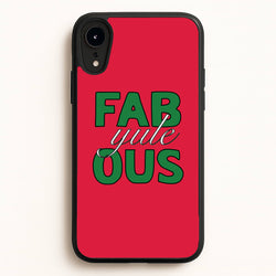 Fab-Yule-Ous Red - Christmas Puns  - Christmas Puns Phone Case for iPhone XR