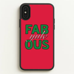 Fab-Yule-Ous Red - Christmas Puns  - Christmas Puns Phone Case for iPhone XS Max