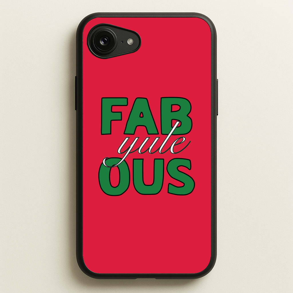 Fab-Yule-Ous Red - Christmas Puns  - Christmas Puns Phone Case for iPhone 16e