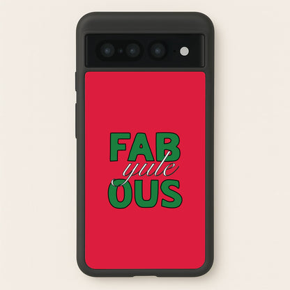 Fab-Yule-Ous Red - Christmas Puns  - Christmas Puns Phone Case for Google Pixel 7 Pro