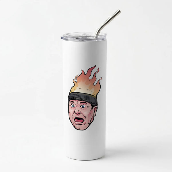 Flaming Beanie - Home Alone Skinny Tumbler