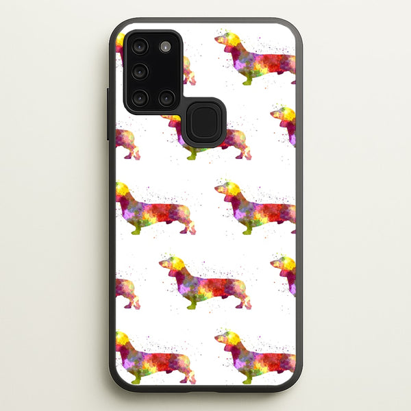 Watercolour Dachshund  -  Phone Case for Galaxy A21s