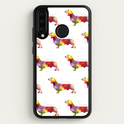 Watercolour Dachshund  -  Phone Case for Huawei P30 Lite