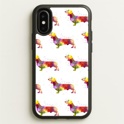 Watercolour Dachshund  -  Phone Case for iPhone X / XS
