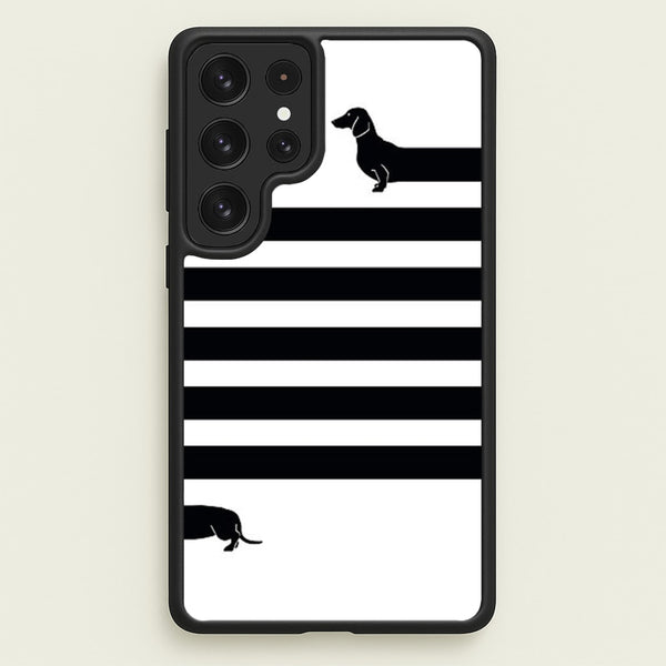 Dachshund Wrapped  -  Phone Case for Galaxy S22 Ultra
