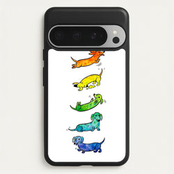 Watercolor Rainbow Dachshunds  -  Phone Case for Google Pixel 9 Pro XL