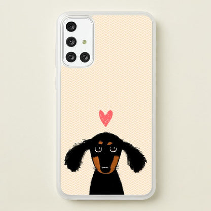 Dachshund Puppy Love  -  Phone Case for Galaxy A71