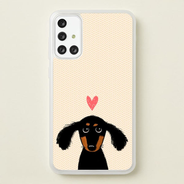Dachshund Puppy Love  -  Phone Case for Galaxy A71