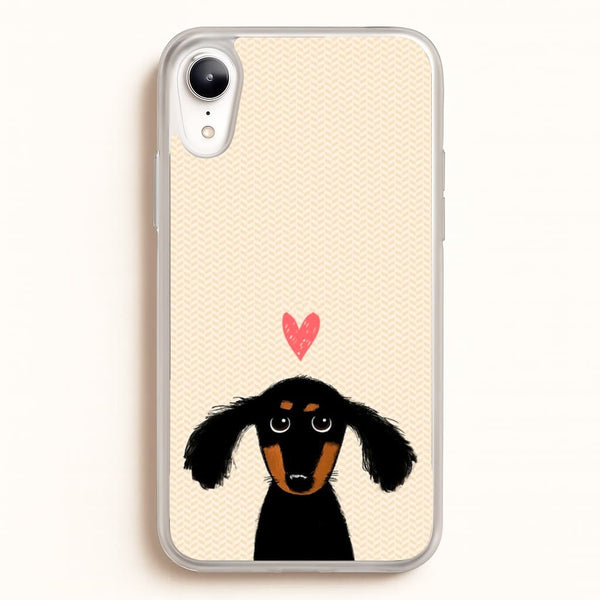 Dachshund Puppy Love  -  Phone Case for iPhone XR
