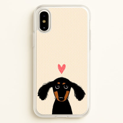Dachshund Puppy Love  -  Phone Case for iPhone X / XS