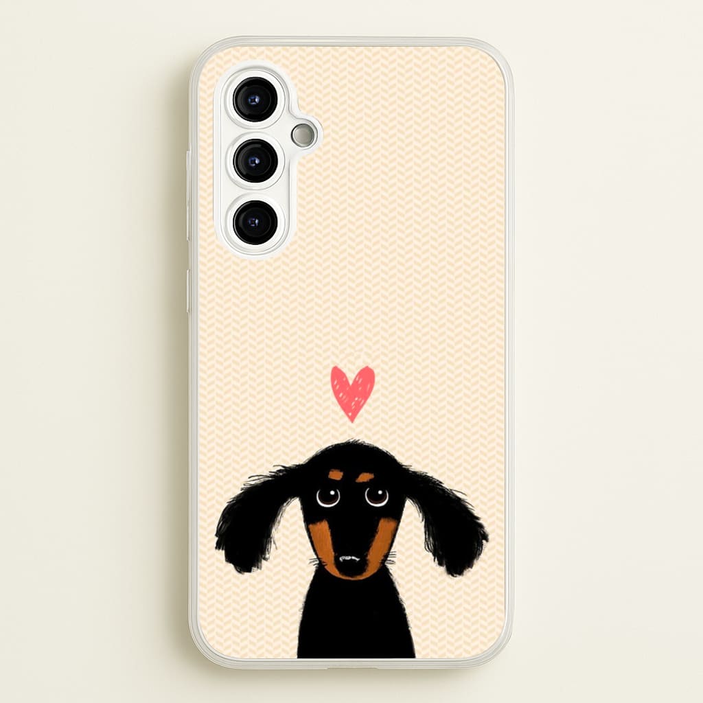 Dachshund Puppy Love  -  Phone Case for Galaxy A54