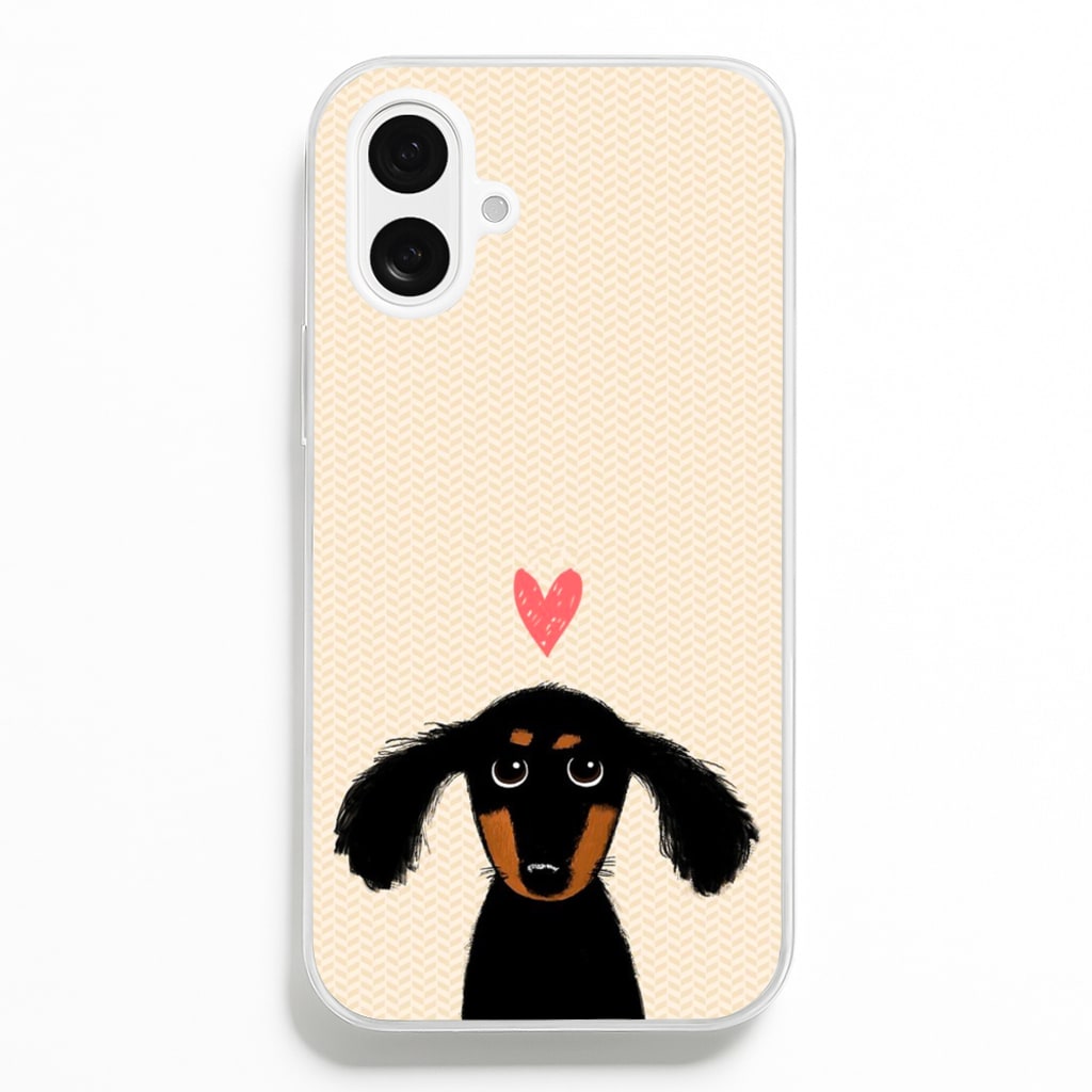 Dachshund Puppy Love  -  Phone Case for iPhone 16 Plus