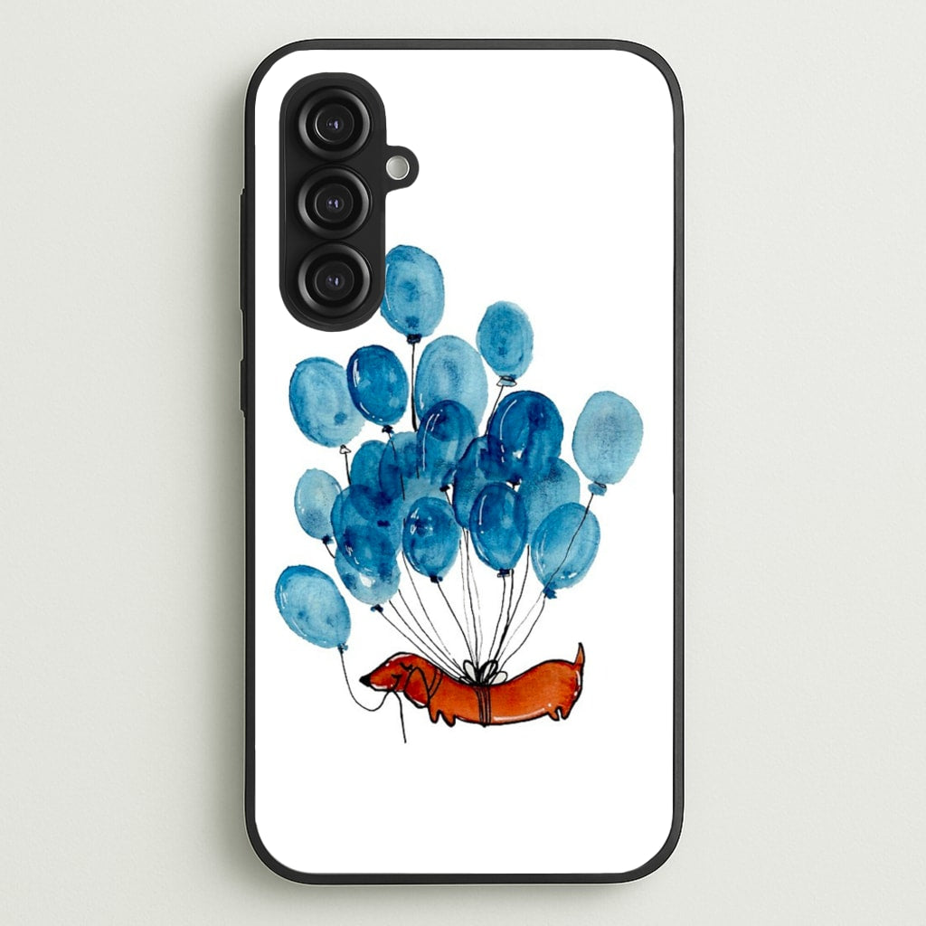 Dachshund And Balloons  -  Phone Case for Galaxy S23FE