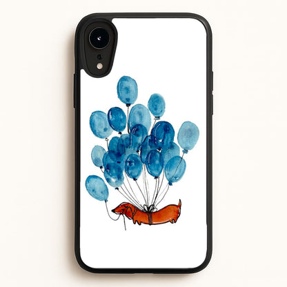 Dachshund And Balloons  -  Phone Case for iPhone XR