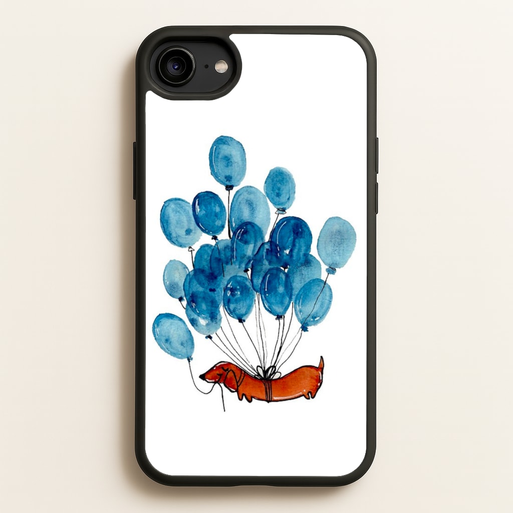 Dachshund And Balloons  -  Phone Case for iPhone 6 / 7 / 8 / SE