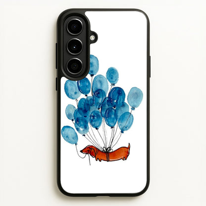 Dachshund And Balloons  -  Phone Case for Galaxy A56