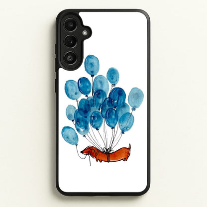 Dachshund And Balloons  -  Phone Case for Galaxy A36