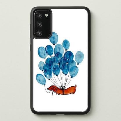 Dachshund And Balloons  -  Phone Case for Galaxy S20FE