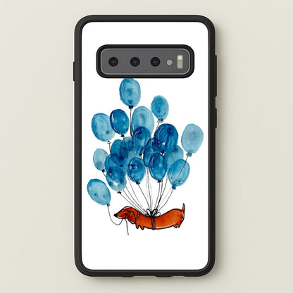 Dachshund And Balloons  -  Phone Case for Galaxy S10