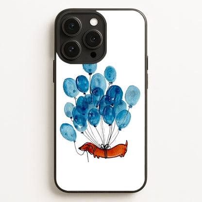 Dachshund And Balloons  -  Phone Case for iPhone 12 Pro Max