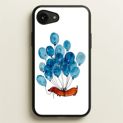 Dachshund And Balloons  -  Phone Case for iPhone 16e