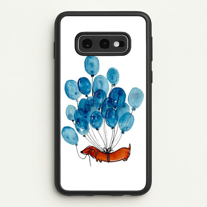 Dachshund And Balloons  -  Phone Case for Galaxy S10e