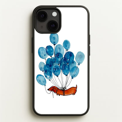 Dachshund And Balloons  -  Phone Case for iPhone 13 Mini