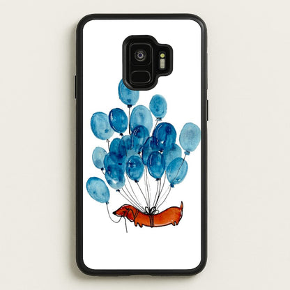 Dachshund And Balloons  -  Phone Case for Galaxy S9