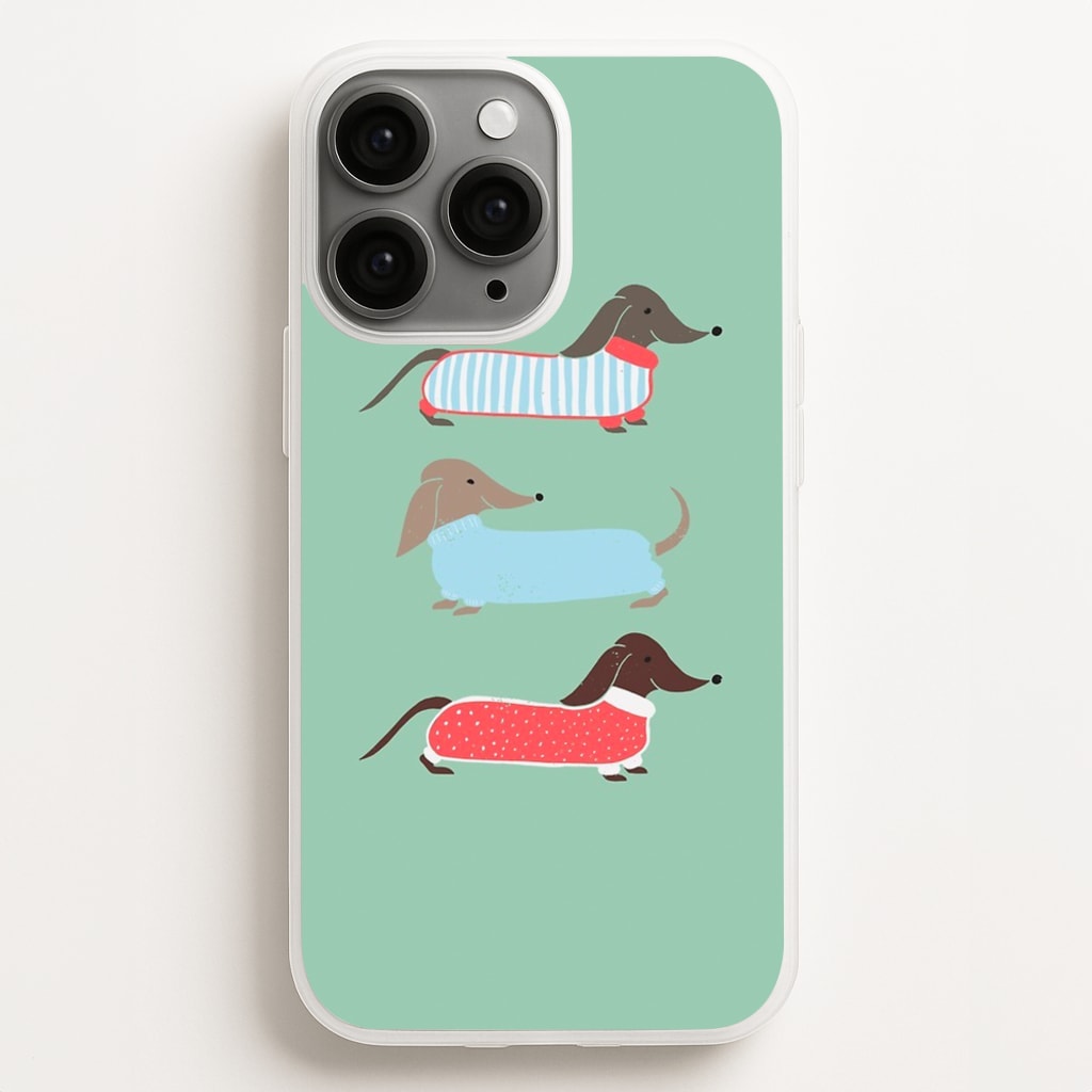 Sausage Dogs in Jumpers  -  Phone Case for iPhone 16 Pro Max