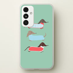 Sausage Dogs in Jumpers  -  Phone Case for Galaxy A55