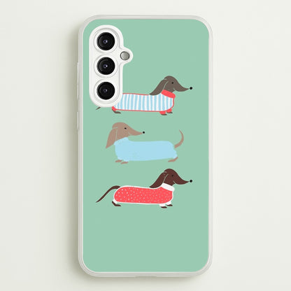 Sausage Dogs in Jumpers  -  Phone Case for Galaxy A14