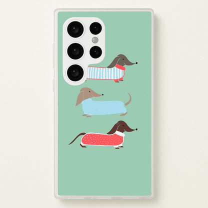 Sausage Dogs in Jumpers  -  Phone Case for Galaxy S24 Ultra