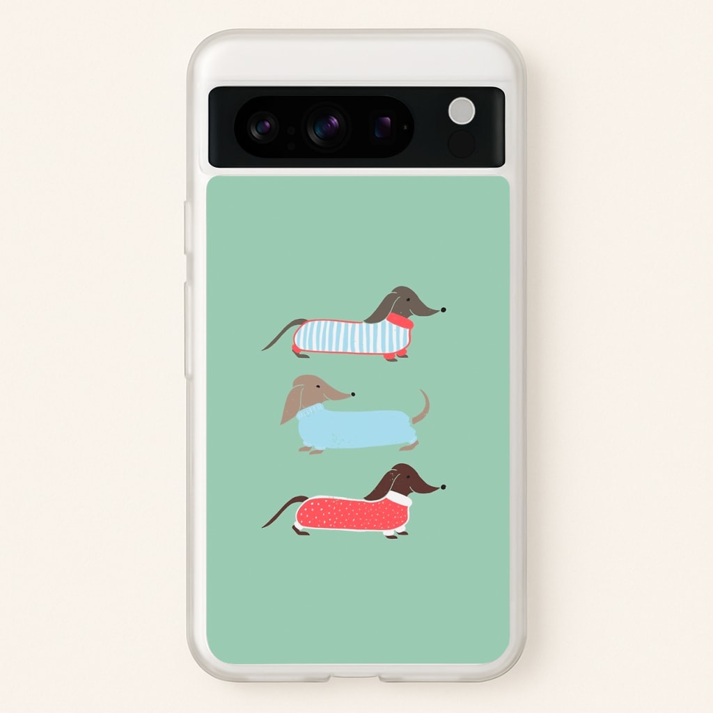 Sausage Dogs in Jumpers  -  Phone Case for Google Pixel 8 Pro
