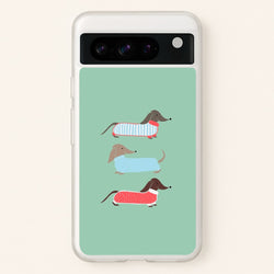 Sausage Dogs in Jumpers  -  Phone Case for Google Pixel 8 Pro