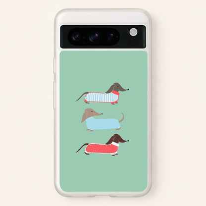 Sausage Dogs in Jumpers  -  Phone Case for Google Pixel 8 Pro